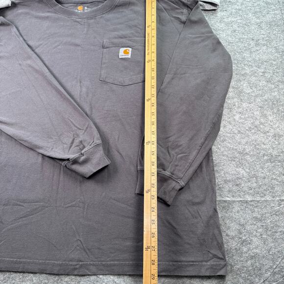 Carhartt‎ Men's XL K126 Workwear Long-Sleeve Charcoal Gray Jersey - Picture 3 of 6